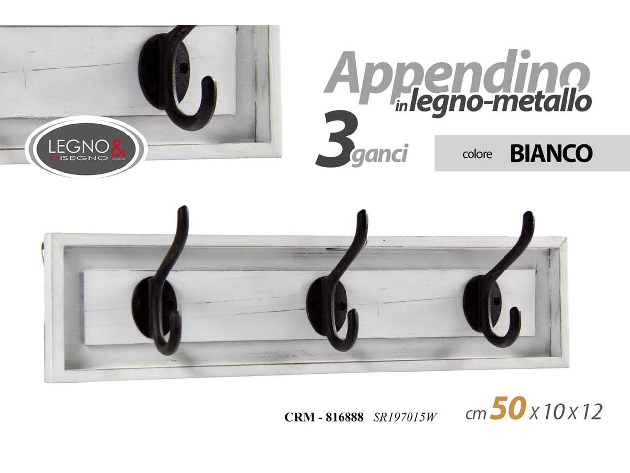 Linea crm appendiabiti 3p 50x10x12 816888