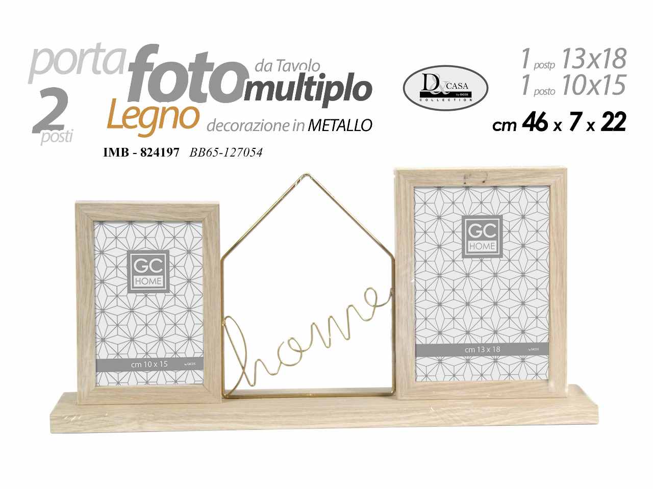 Porta foto multiplo 2p 46x7x22cm824197