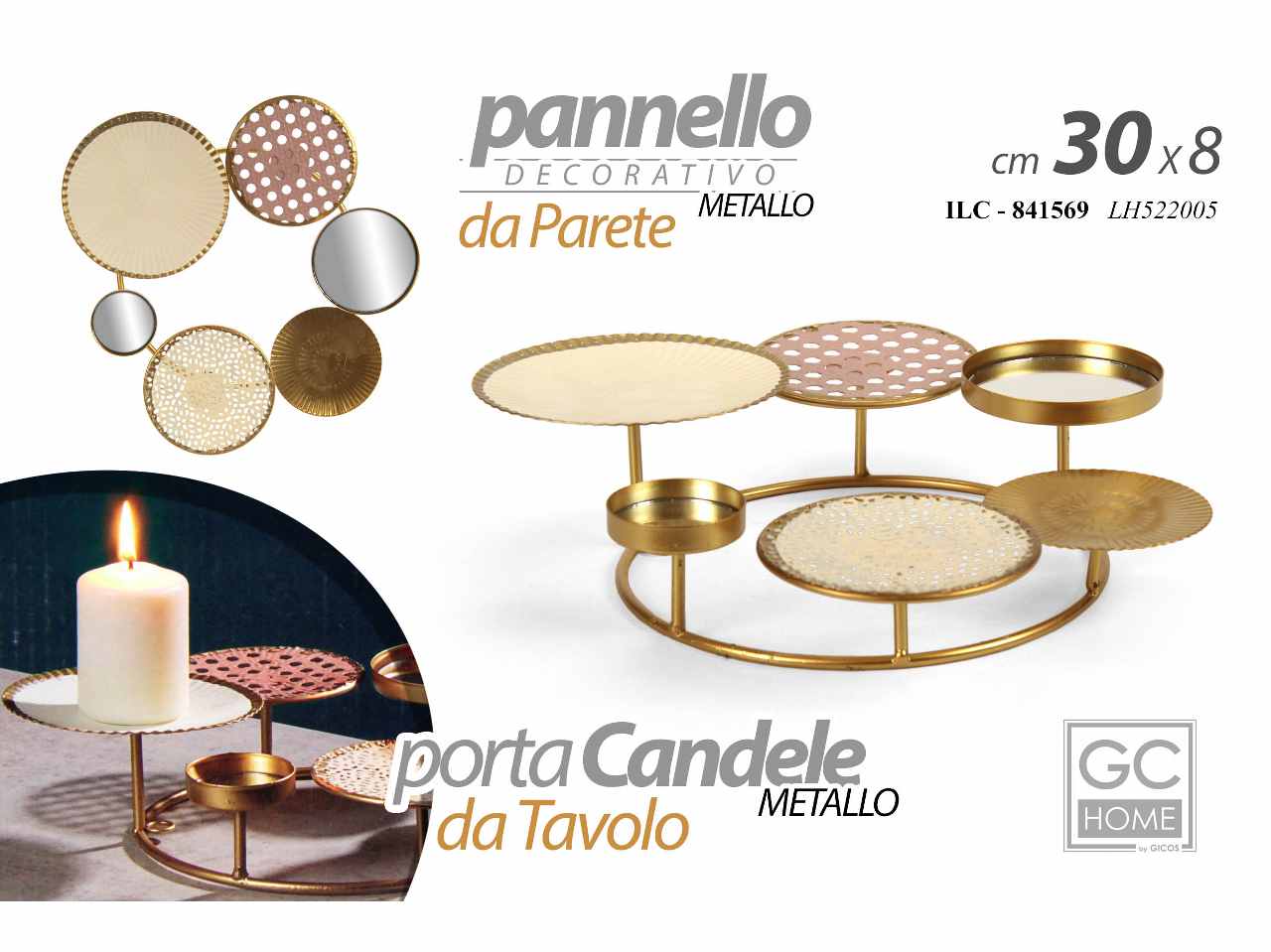 Porta candela 30x29x7,5cm841569