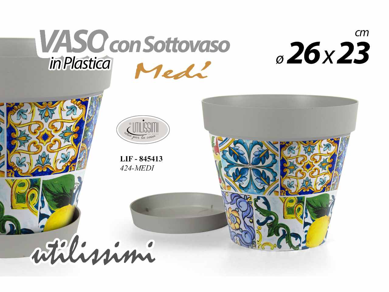 l.medi vaso con cottovaso 26x23cm 424/medi