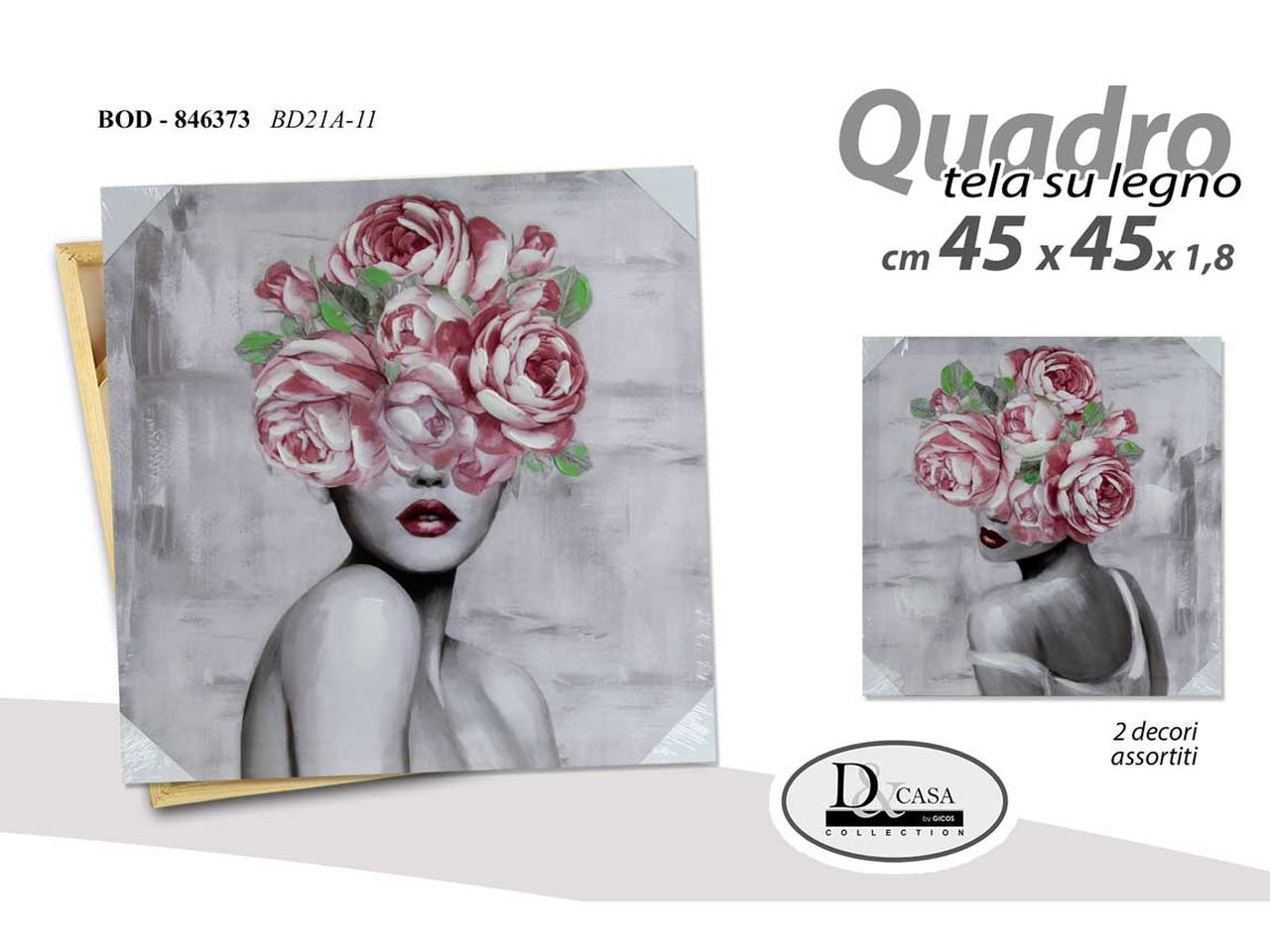 Quadro 45x45x1,8cm modelli assortiti