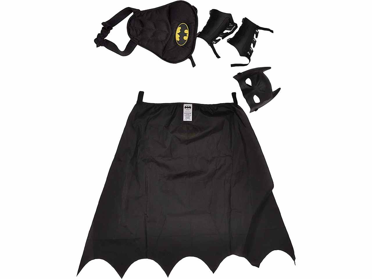 Costume batman set comprende maschera mantello corpetto e protezioni