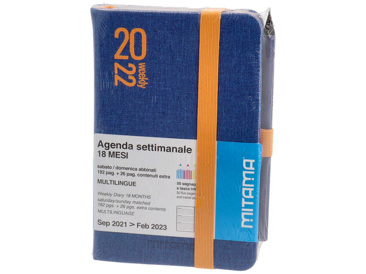 Agenda settimanale 18 mesi 9x14cm con matita