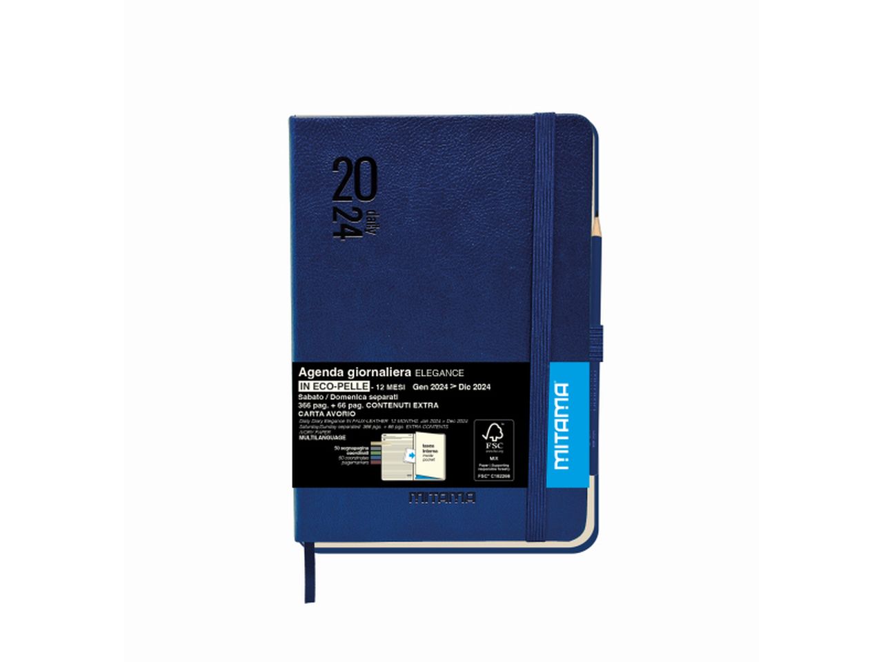 Agenda giornaliera elegance 15x21cm 12 mesi