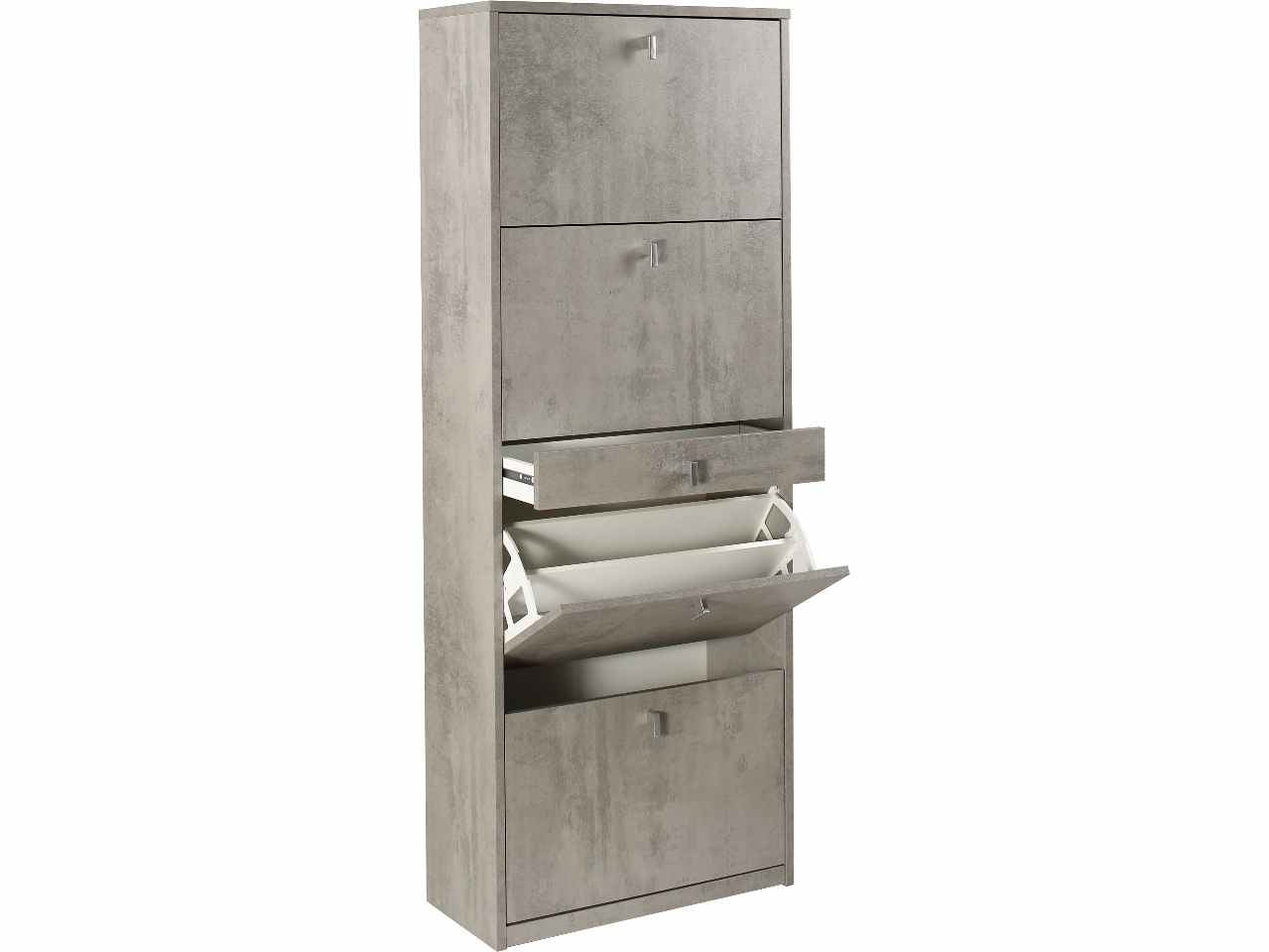 Scarpiera 164x63x29cm cemento ask569cecek