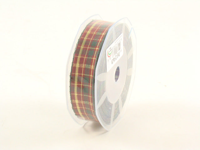 Nastro scozzese lurex 25mm 20mt amaranto