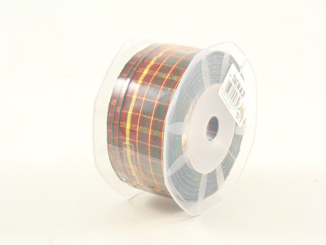 Nastro scozzese lurex 40mm 20mt amaranto