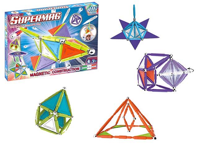 Supermag costruzioni magnetiche 116 pezzi sm0157