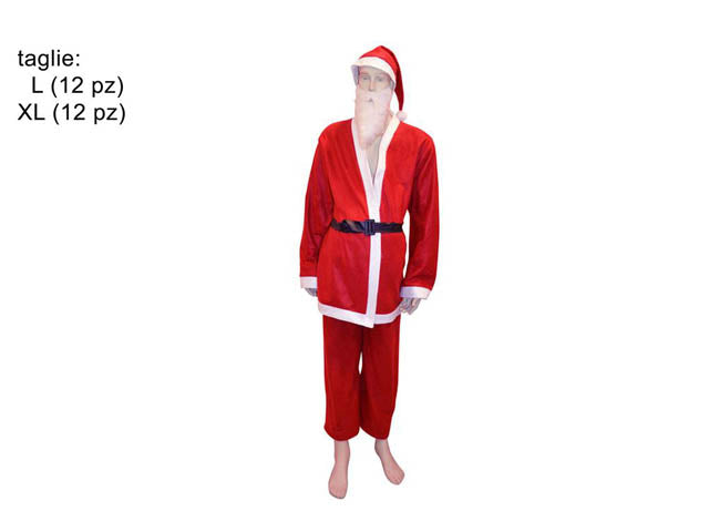 vestito babbo natale per adulti
