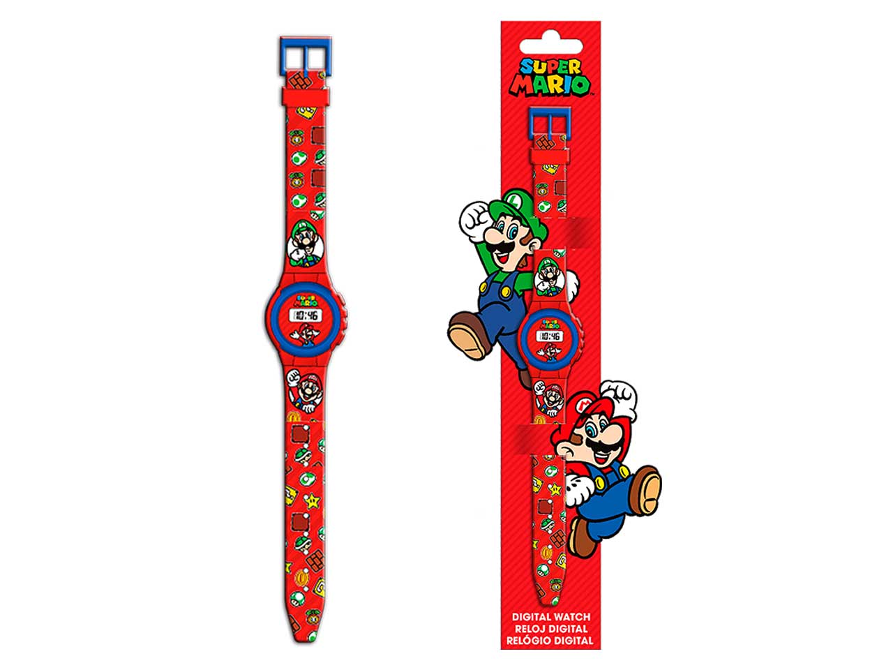 Super mario orologio digitale 9x29x1cm
