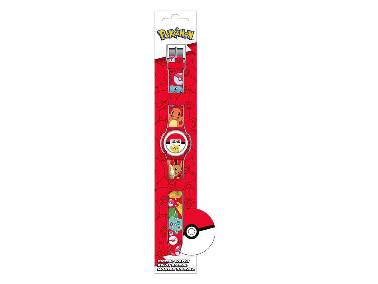 Pokemon orologio digitale cm 8x29x1cm