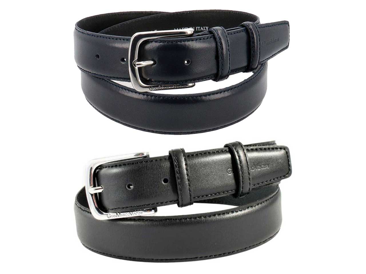 Gmv uomo cintura pelle polaris nei colori blu e nero