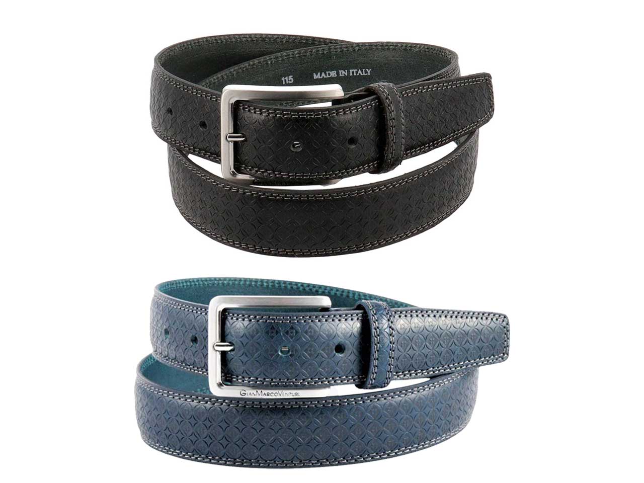 Gmv uomo cintura buttero cucitura stampata nei colori blu e nero