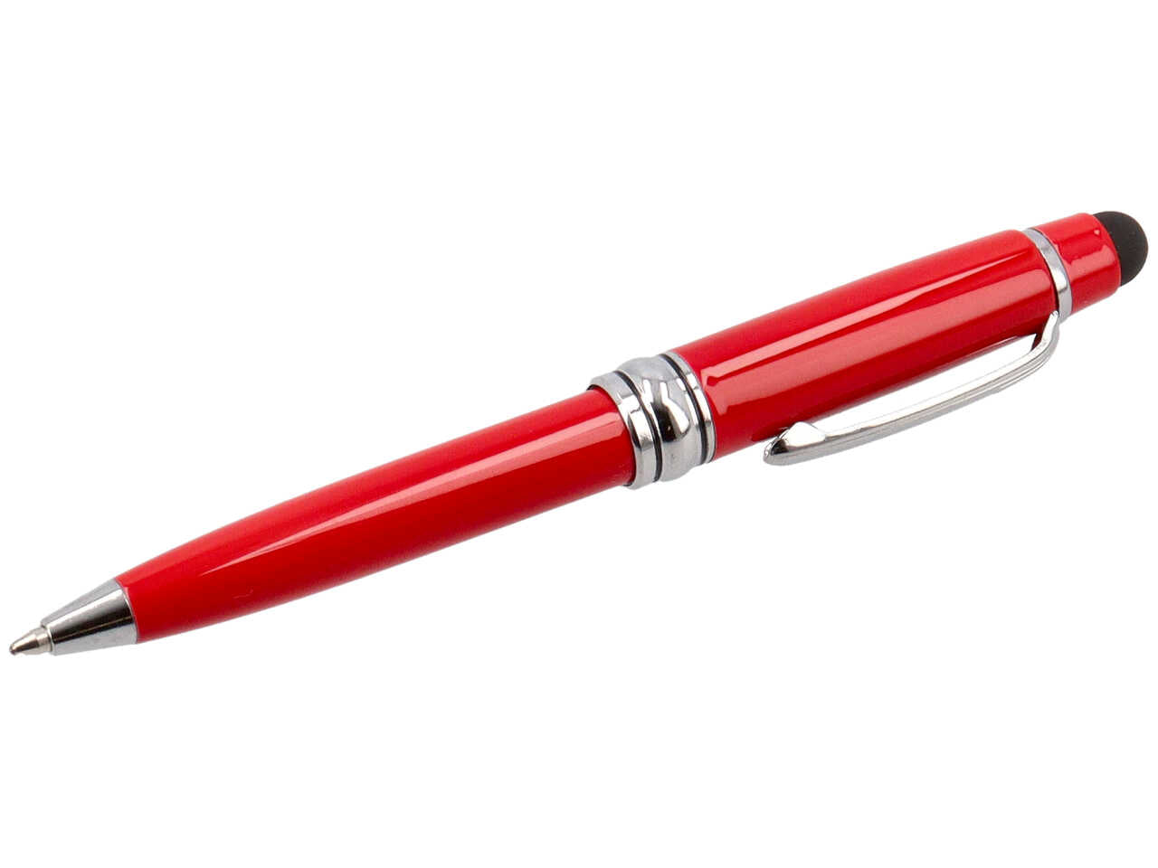 Penna touch gessata rossa