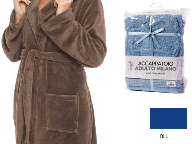 L.milano accappatoio blu t.unica 01624756