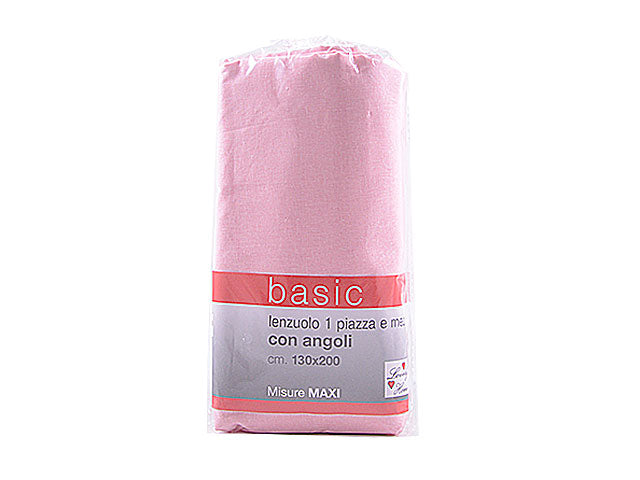 Lenzuolo c/angoli 1p 1/2 rosa 05200735