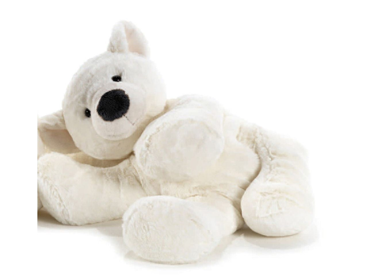 Peluche blanche orso polare l.43x28cm 09740