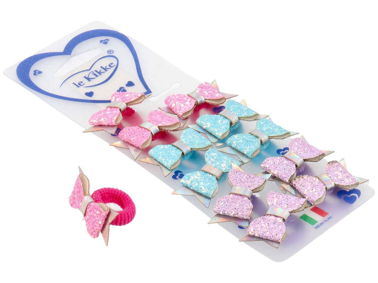 polsino con fiocco glitter e fiocco silver fc33730