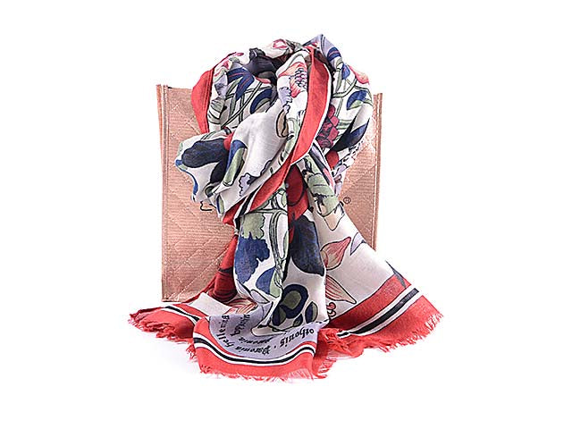Sciarpina donna fantasia floreale ac09