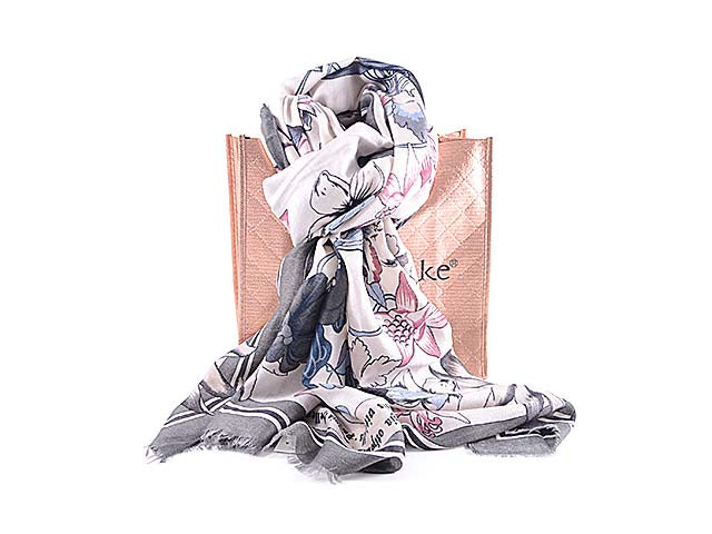 Sciarpina donna fantasia floreale ac09
