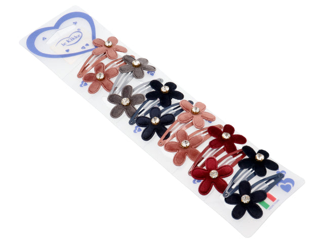 Clic clac fiore velluto c/strass cc54147