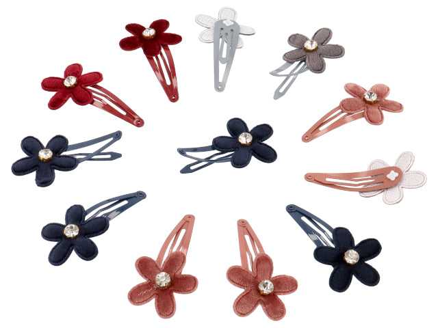 Clic clac fiore velluto c/strass cc54147
