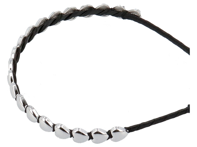 Cerchietto raso c/cuoricini metallici fd31670