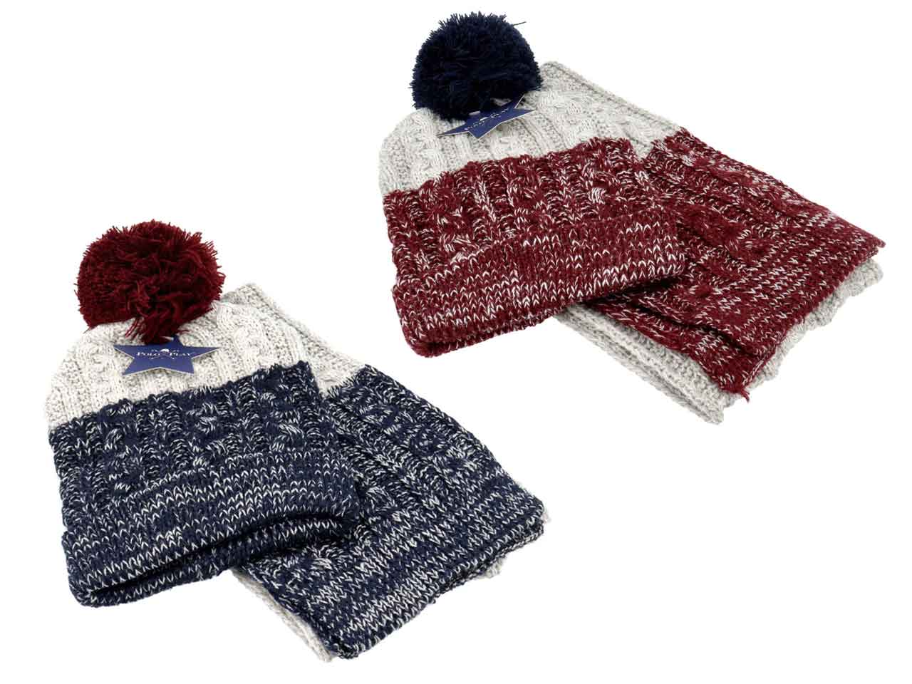 Set bimbo cappello c/ponpon+sciarpa ab5016