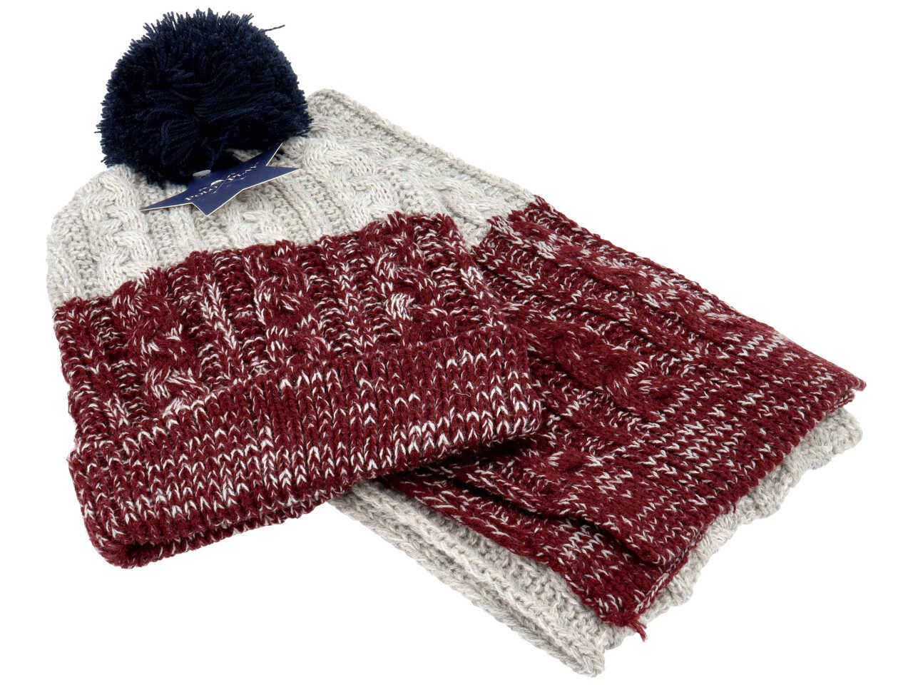 Set bimbo cappello c/ponpon+sciarpa ab5016