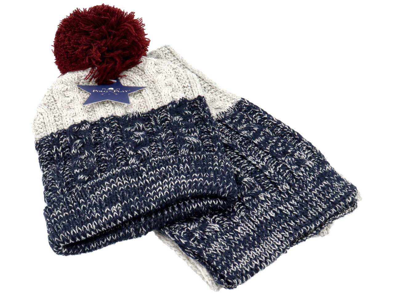 Set bimbo cappello c/ponpon+sciarpa ab5016