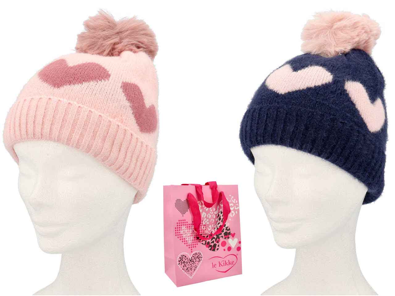 Cappellino bimba c/cuoricini ag6044