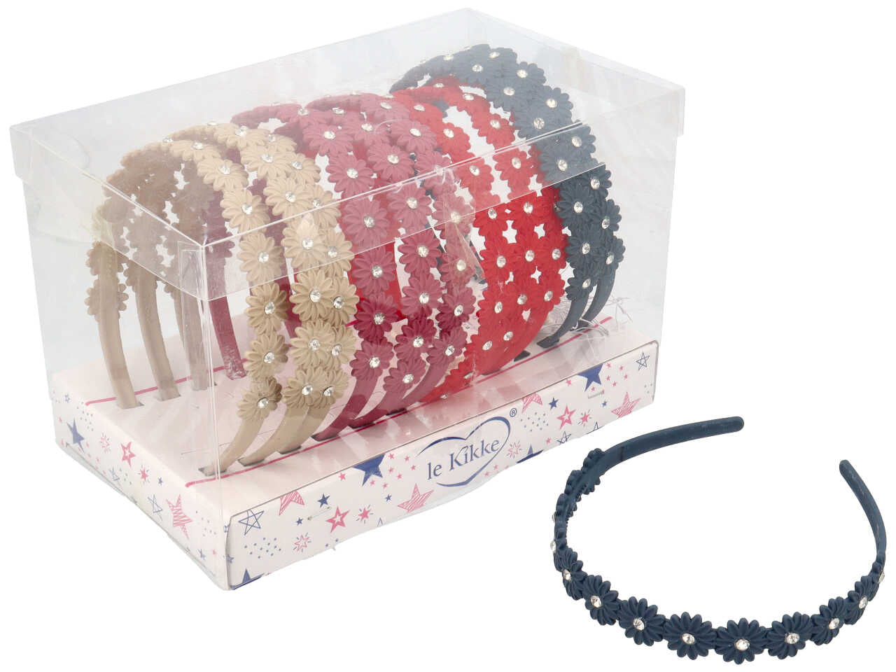 Cerchietto bimba soft touch con margherite