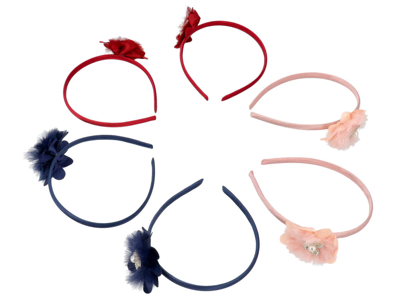 Cerchietto fiore  c/pelo e farf fd31789