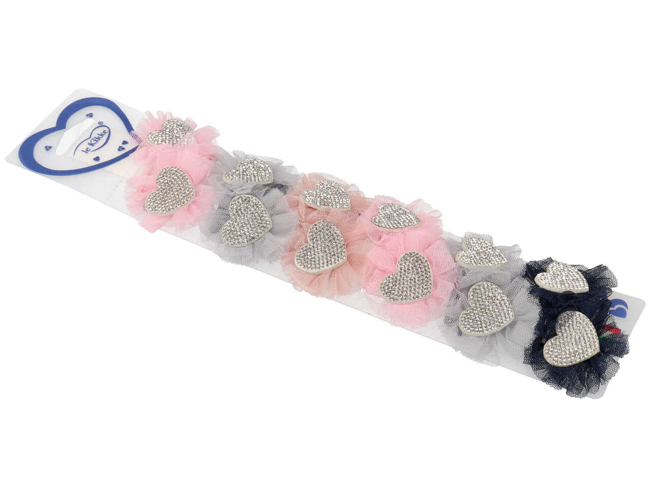 Clic clac tulle c/cuore strass cc54323