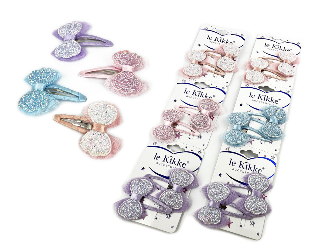 Clic clac con fiocco tulle e fiocco glit