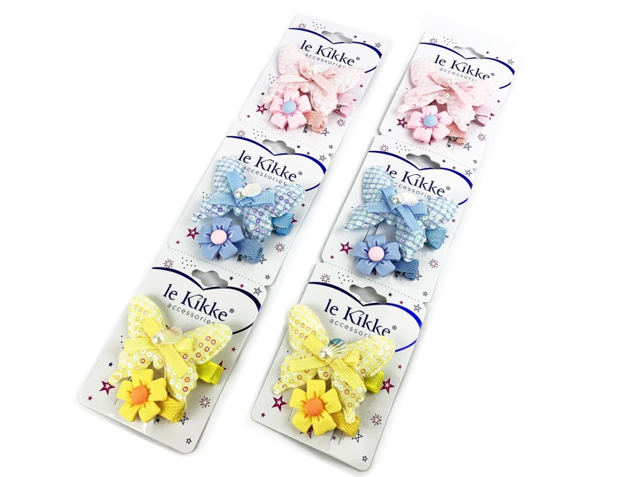 Polsino con farfalla e fiore paillettes