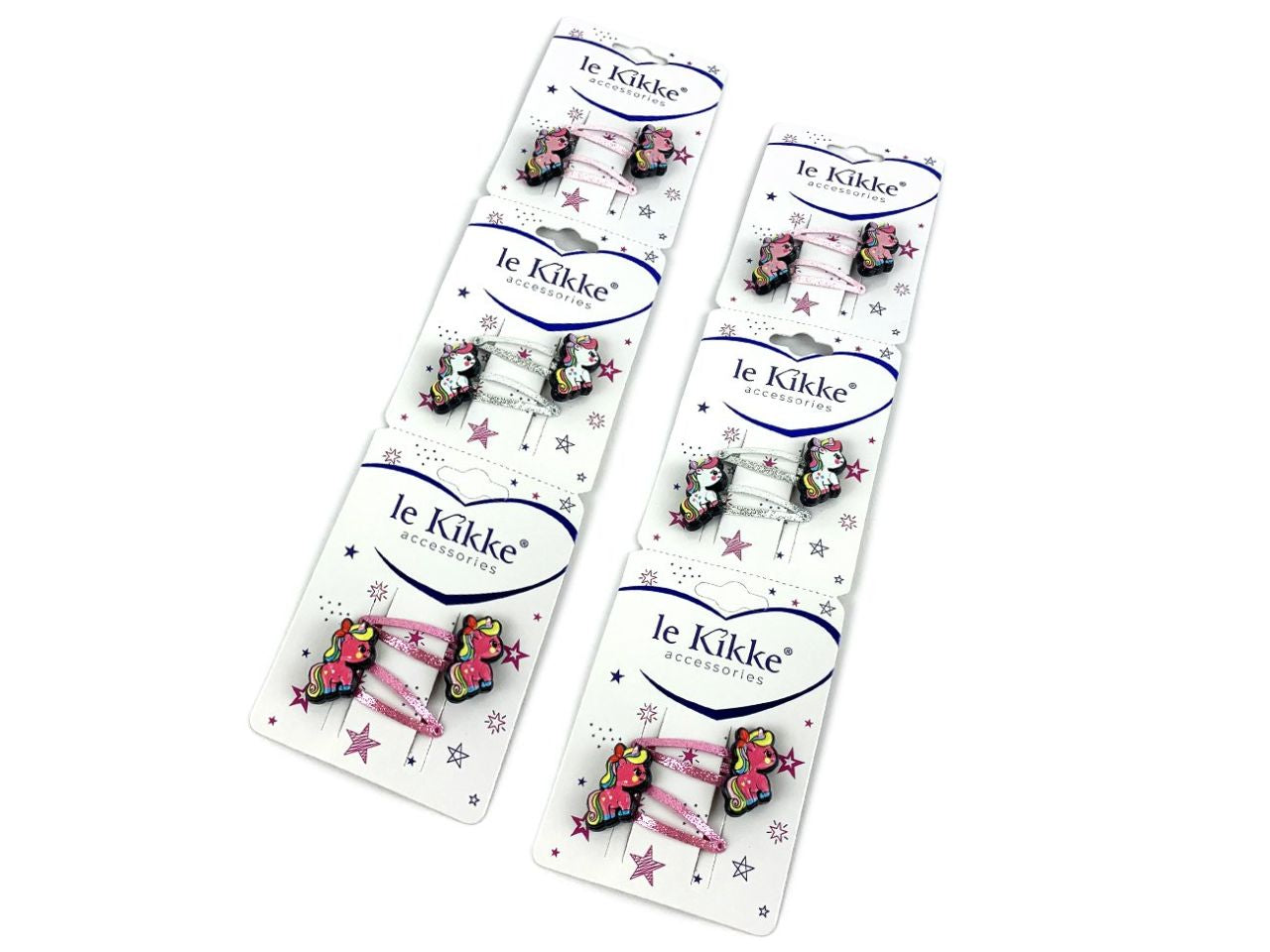 Clic clac glitter unicorno con fiori