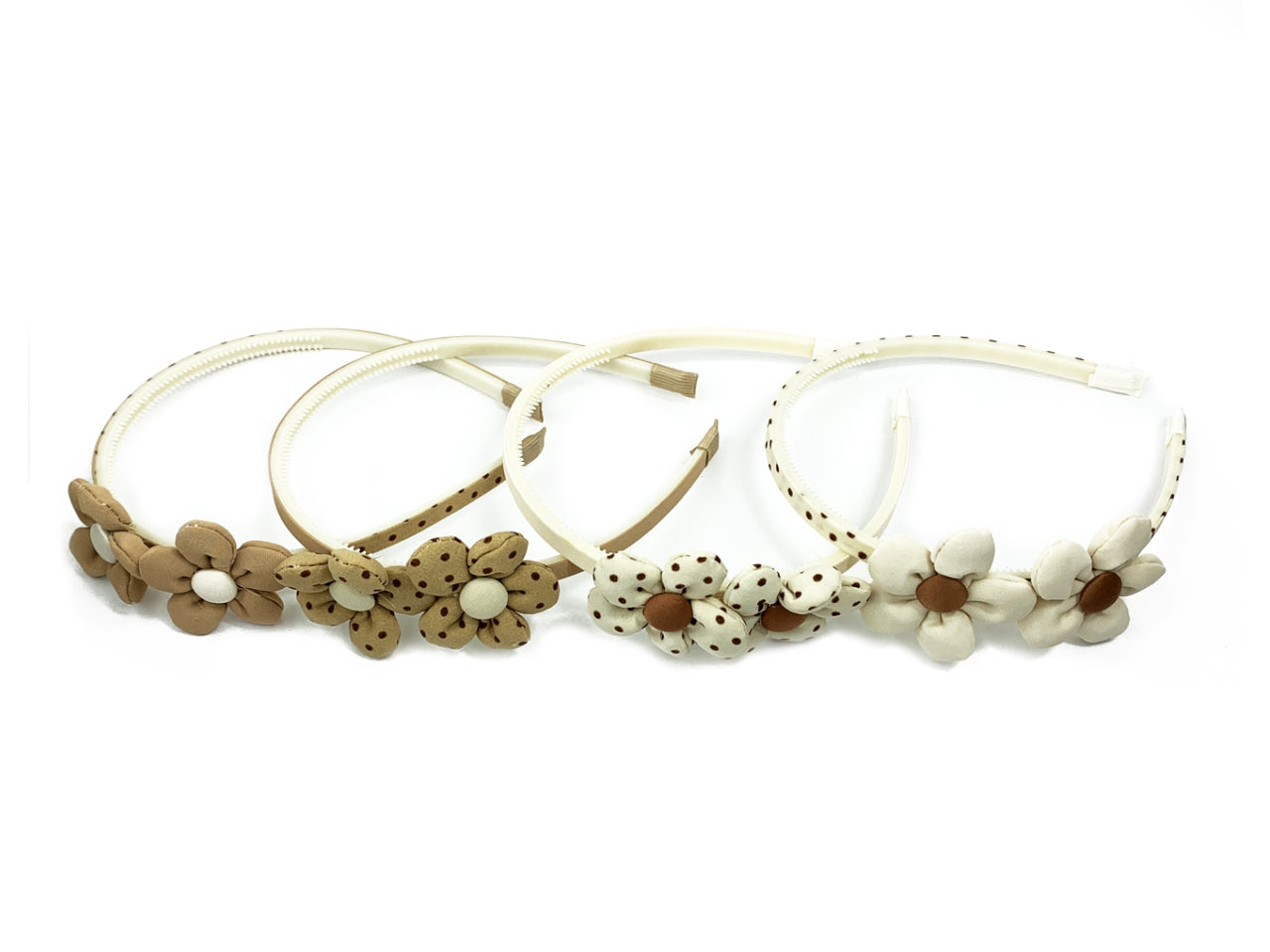 Cerchietto con margherite puffy