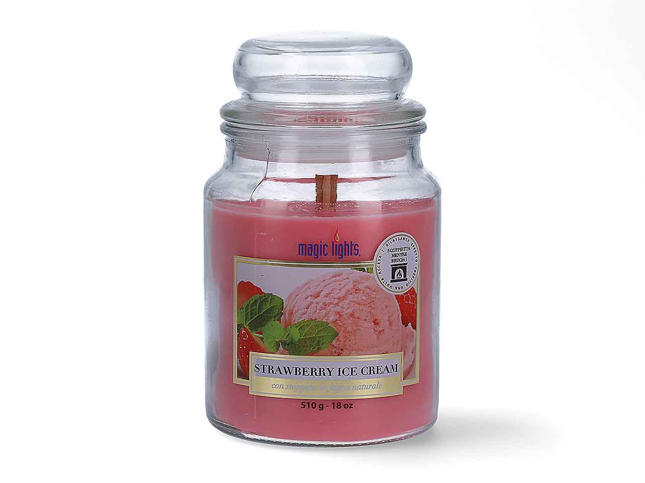 Candela barattolo 510gr fragola 90077