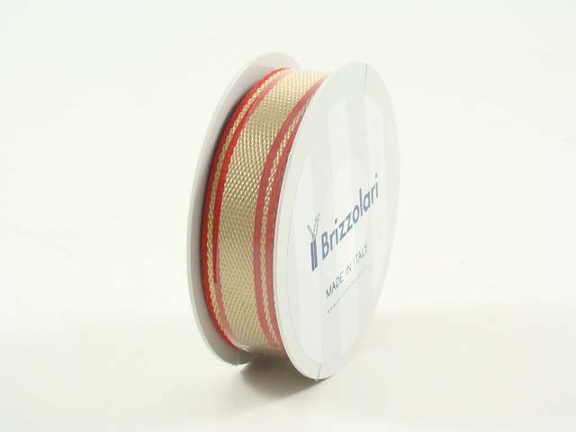 nastro 214 25mmx15mt oro/rosso