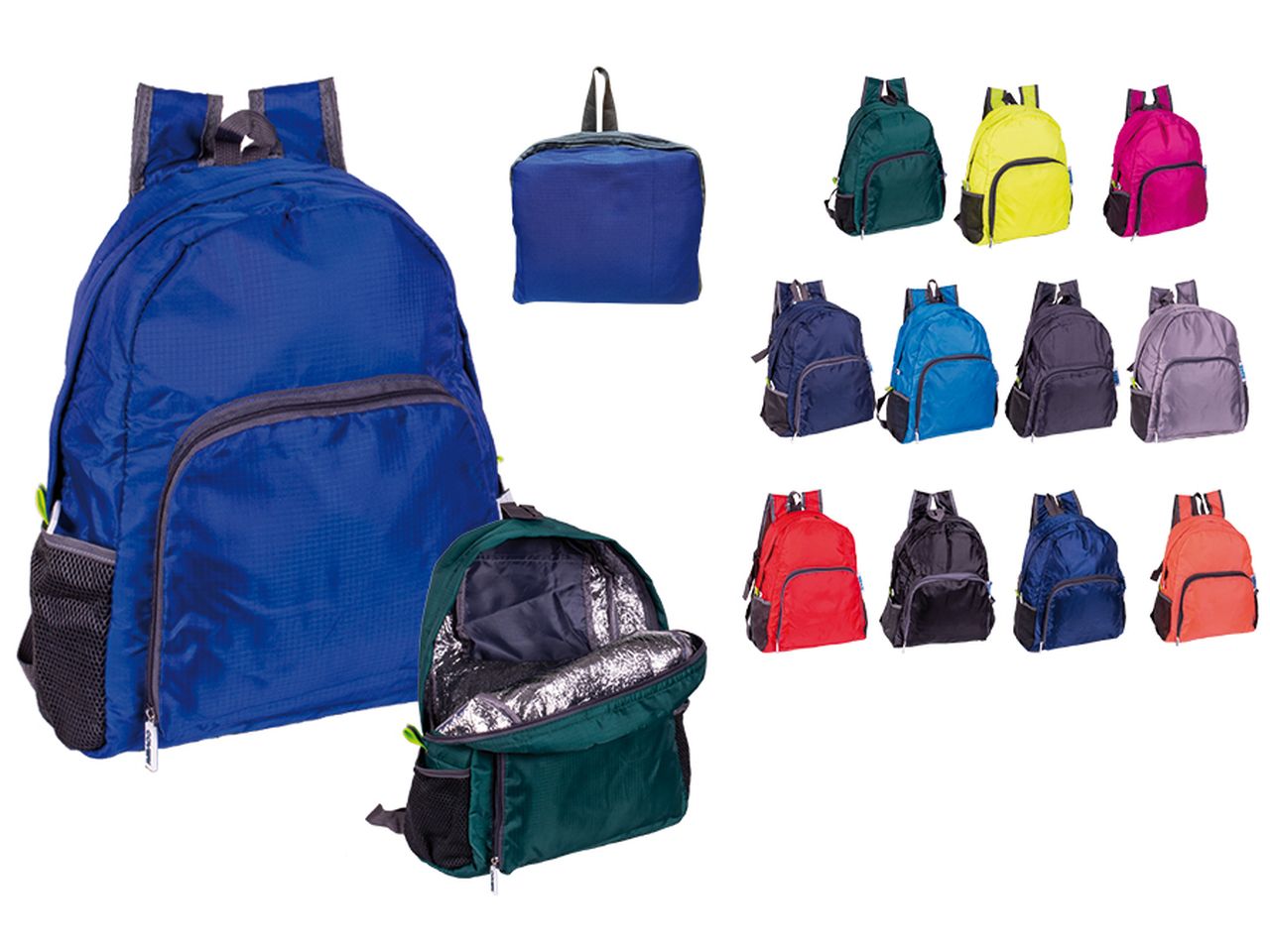 zaino frigo valencia 43x31x16cm 13l in tessuto nylon con tasca frontale e cerniera. in 12 colori assortiti