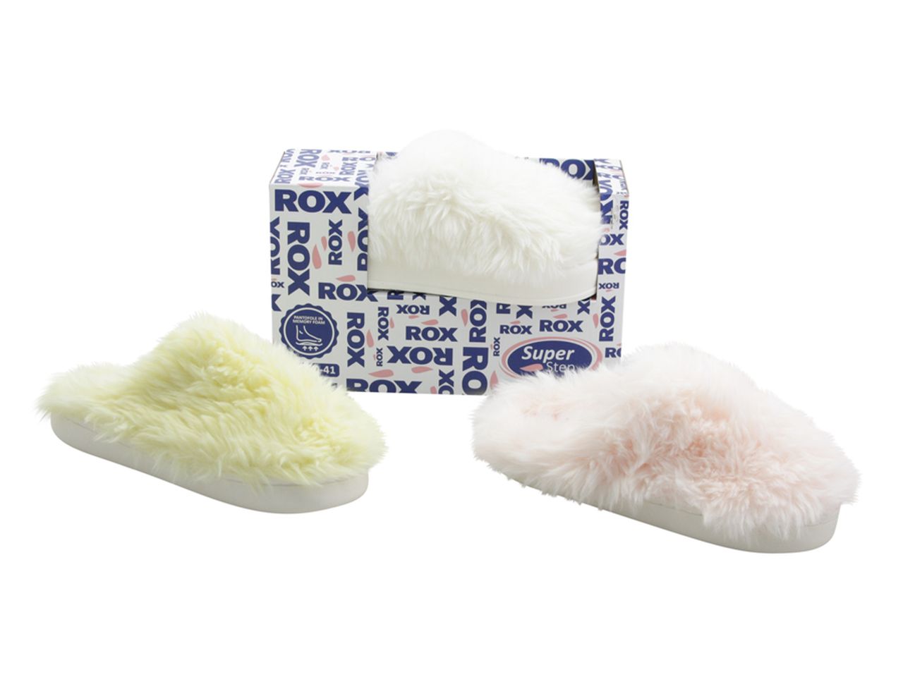 Pantofola da donna in box misura 36-41 in 3 assortimenti