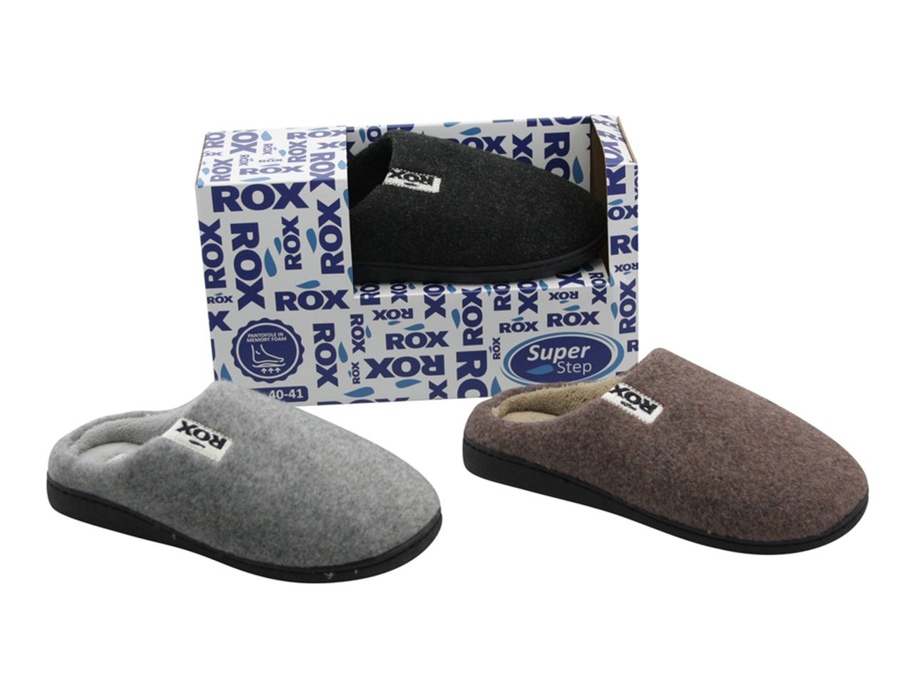Pantofola da uomo misura 40-45 in box in 3 assortimenti