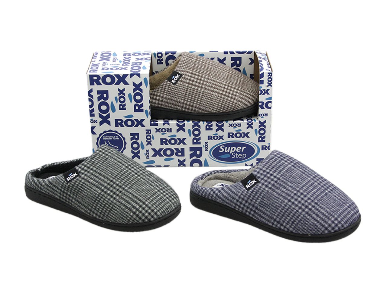 Pantofola da uomo misura 40-45 in box in 3 assortimenti