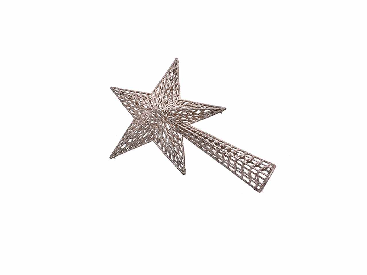Puntale stella 25x36cm glitter champagne