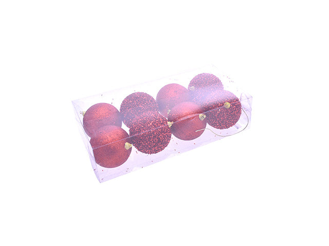 Palle 8 pezzi 8cm rosso