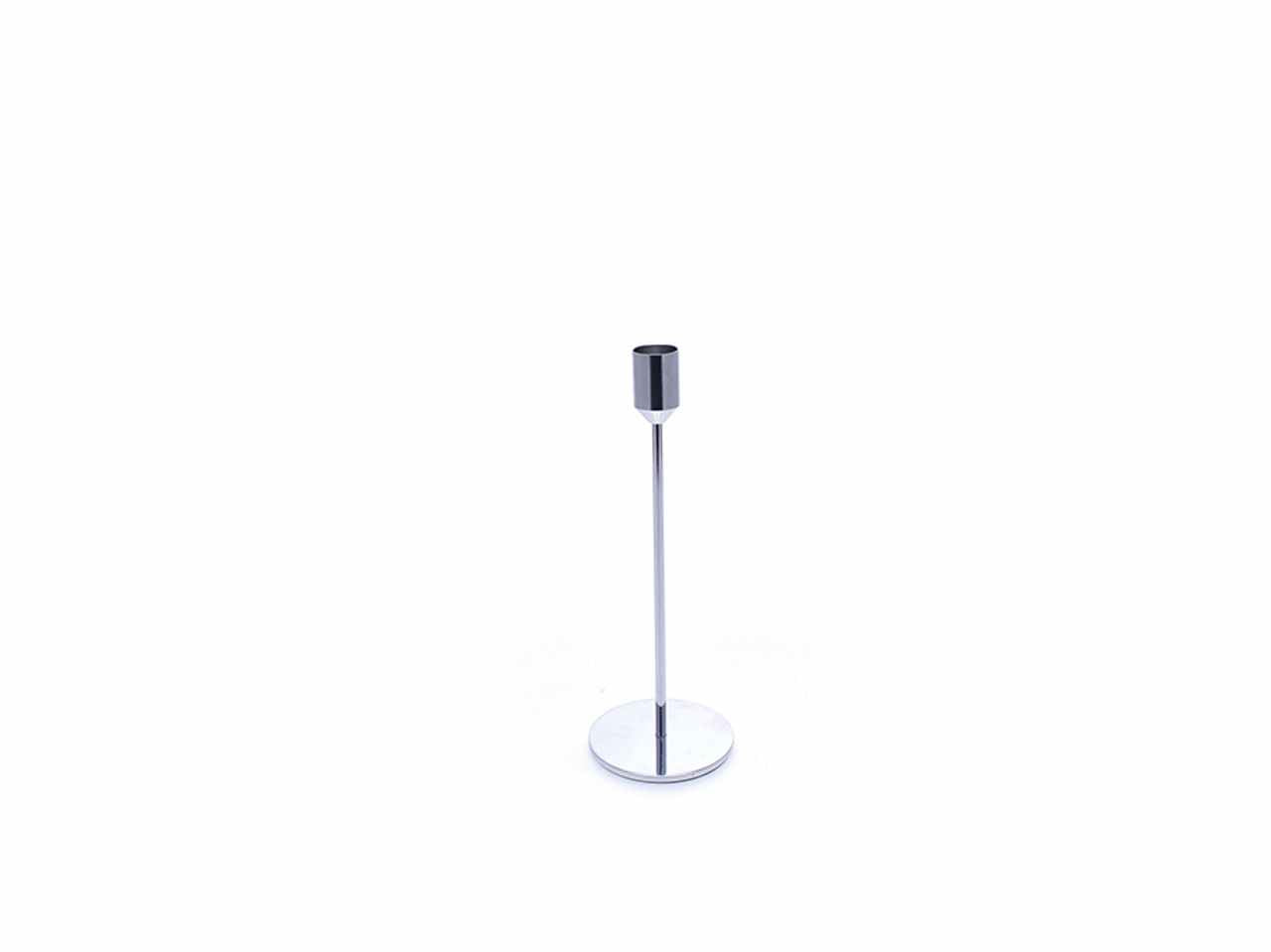 Porta candela d.8xh22cm argento 2628307