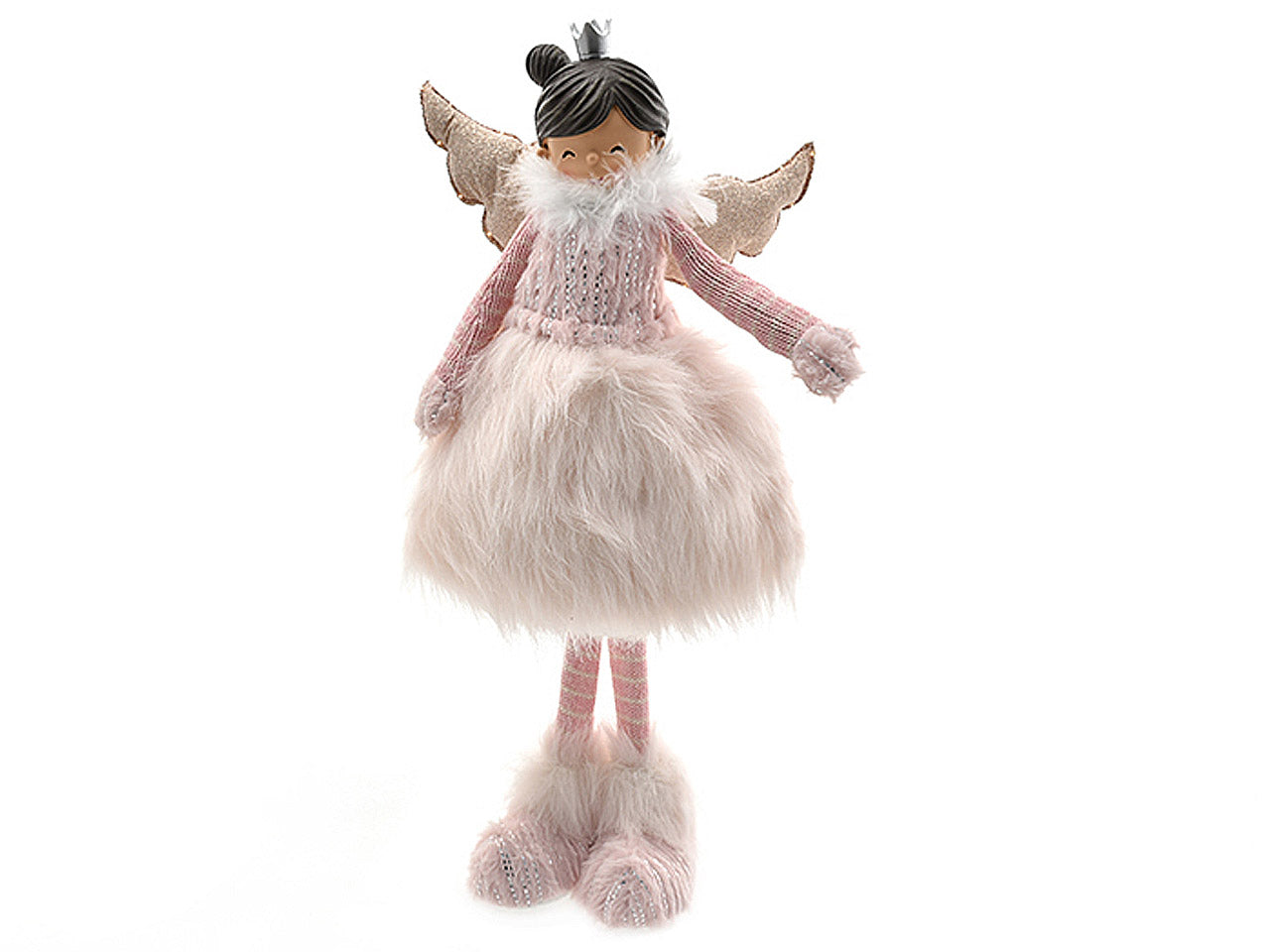 Bambolina rosa con ali con led 21x10x45cm 504353560