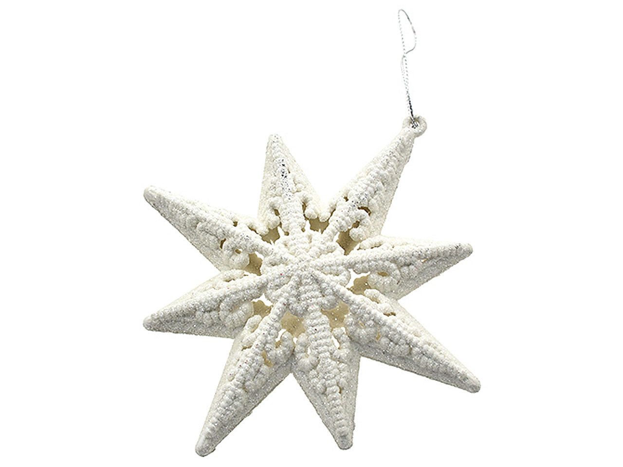 Pendente natalizio stella bianco 13cm