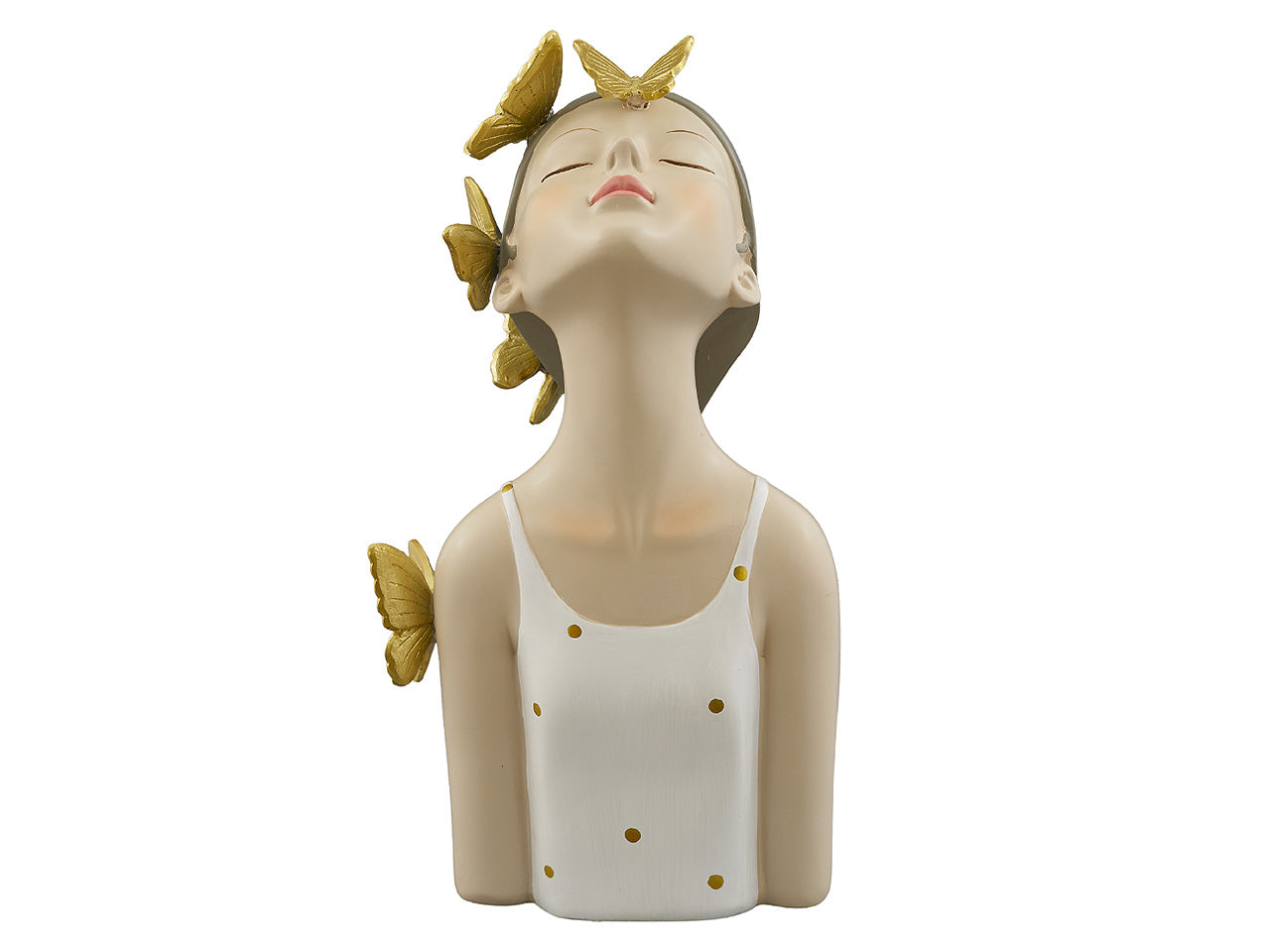 Donna c/farfalle dorate 15x9,5x26 1299010